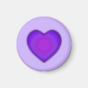 Aimant NEON & coeur violet battre