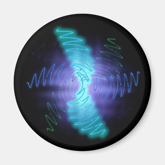 Aimant Neon Glowing Sound Waves (Devant)
