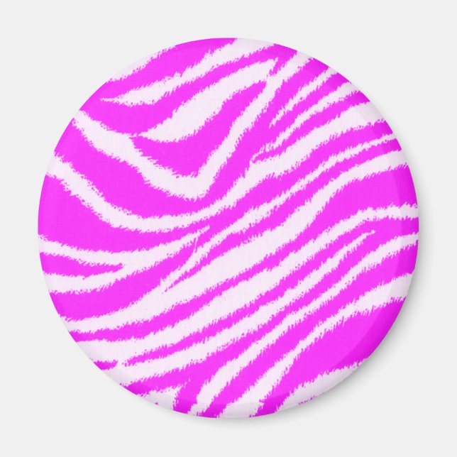 Aimant Neon Pink Zebra (Devant)