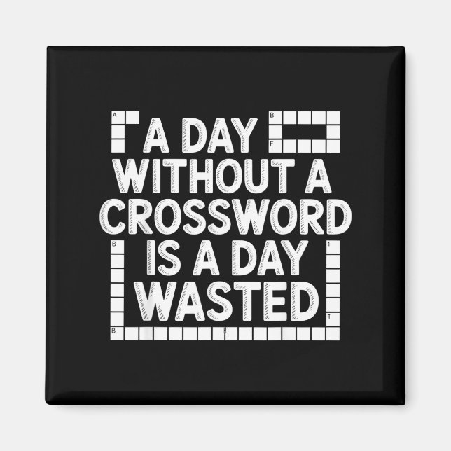 Aimant Nerd de jeu de mots de mots croisés drôle (Devant)