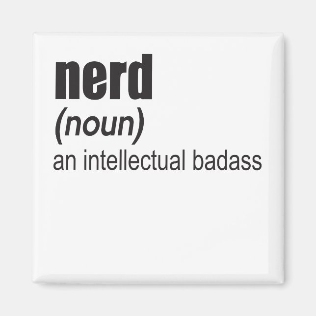 Aimant Nerd (Noun) Un Badass Intellectuel (Devant)