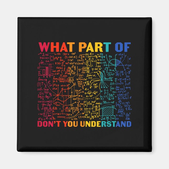 Aimant Nerdy Quelle Partie Des Maths Ne Comprenez-Vous Pa (Devant)
