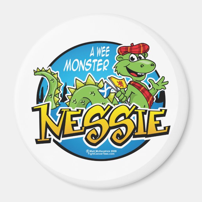 Aimant Nessie : Un monstre Wee (Devant)