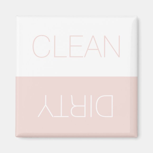 Aimant Nettoyer Lave-vaisselle indicateur noir rose simpl (Devant)