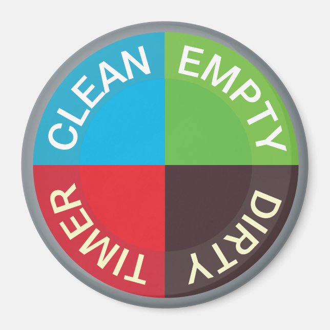 Aimant Nettoyer Lave-vaisselle vide Bureau Note de cuisin (Devant)