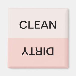 Aimant Nettoyer Sale minimaliste rose vif lave-vaisselle