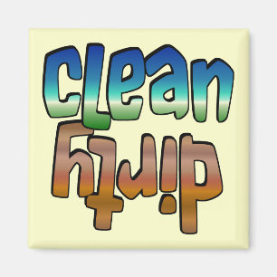 Aimant Nettoyez le brun bleu d'aimant sale, arrière -