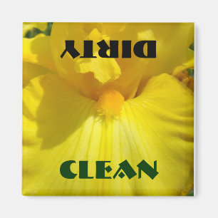 Aimant Nettoyez les fleurs sales d'iris jaune d'aimant de