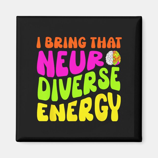 Aimant Neurodiversité Chemise Autisme Adhd Asd Neurodiver (Devant)