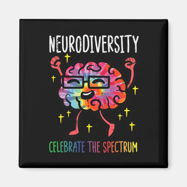 Aimant Neurodiversité Sensibilisation sur l'autisme Cerve (Devant)