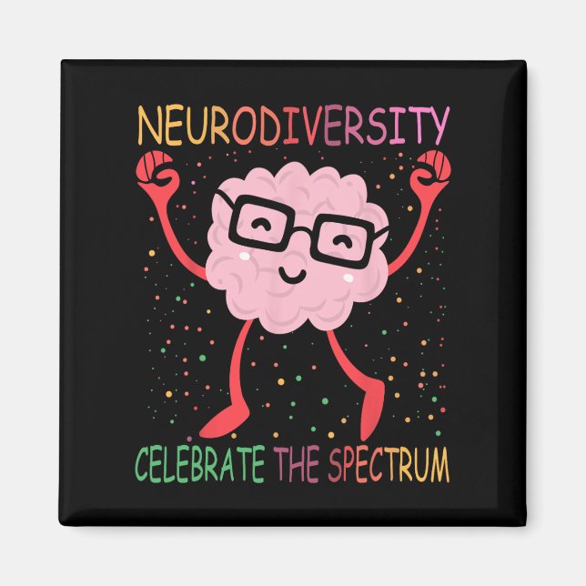 Aimant Neurodiversité Sensibilisation sur l'autisme Cerve (Devant)