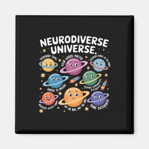 Aimant Neurodiversité Univers Autisme Inclusion Planètes