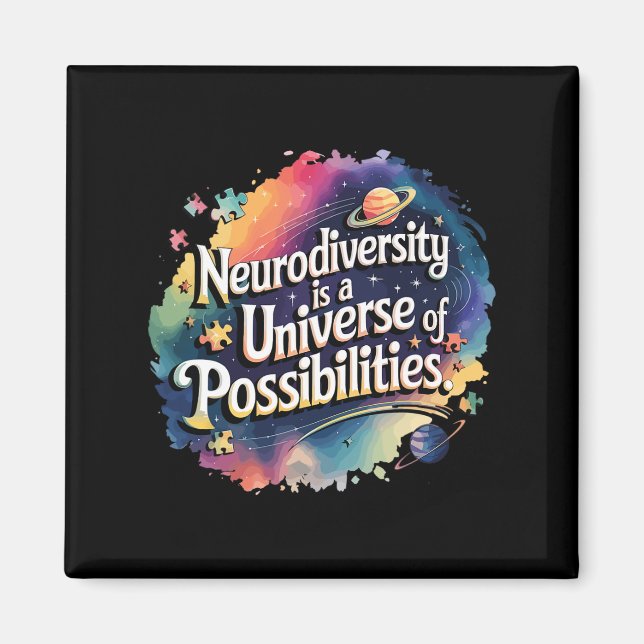 Aimant Neurodiversité Univers Des Possibilités Space Aut (Devant)