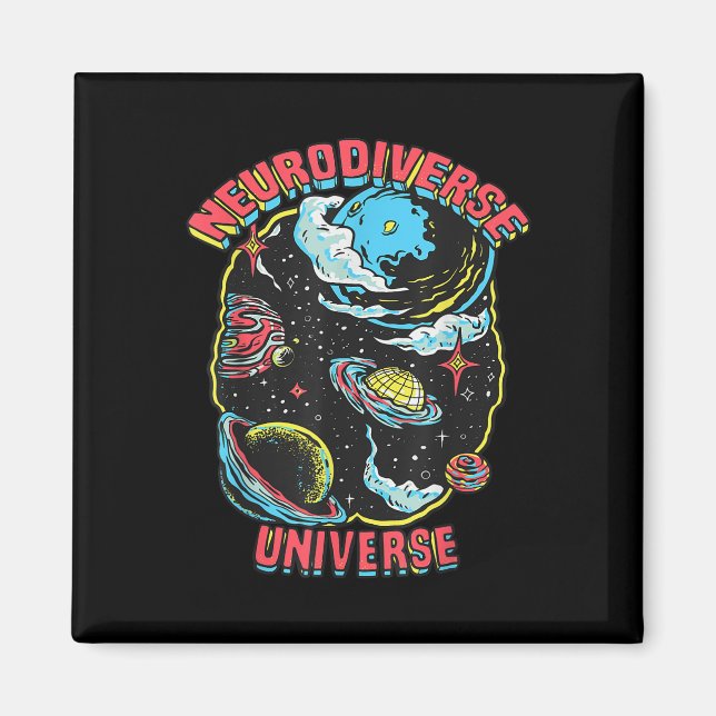Aimant Neurodiversité Univers Neurodiversité Embrasser Ad (Devant)