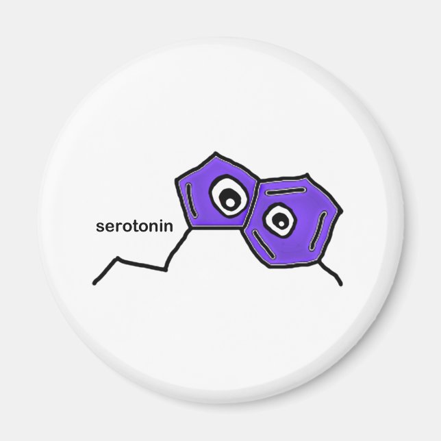 Aimant Neurotransmetteur de sérotonine (Devant)