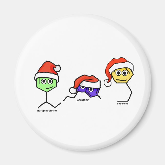 Aimant Neurotransmetteurs en Santa Hats (Devant)