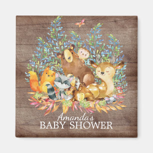 Aimant neutre de faveur de baby shower d'animaux