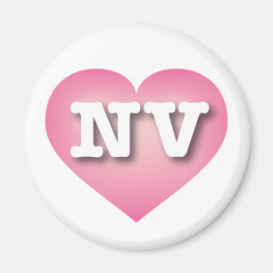 Aimant Nevada Pink Fade Heart - J'aime NV