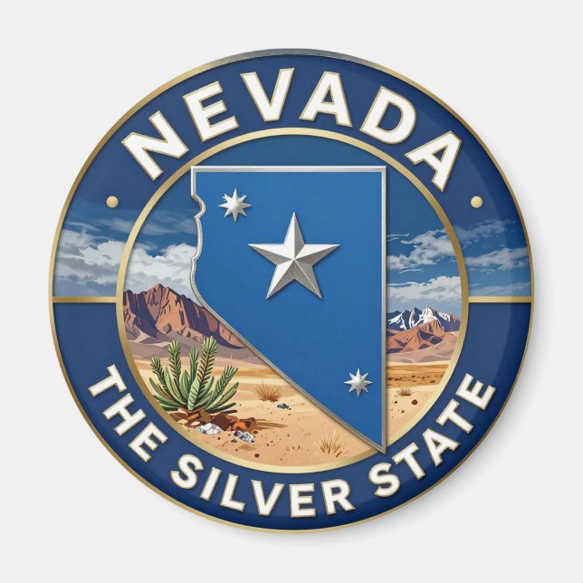 Aimant NEVADA Silver State Desert Heritage (Devant)