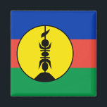 Aimant New Caledonia<br><div class="desc">Flag of New Caledonia. In July 2010,  the Congress of New Caledonia voted in favour of a wish to fly the Kanak flag of the independentist movement FLNKS alongside the French tricolor.</div>