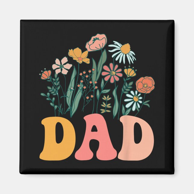 Aimant New Dad Wildflower First Birthday &amp; Baby Showe (Devant)