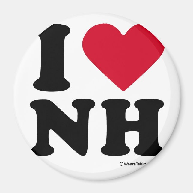 AIMANT NEW HAMPSHIRE - "I LOVE NH" "I LOVE NEW HAMPSHIRE" (Devant)
