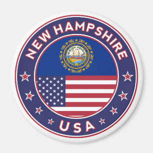 Aimant New Hampshire, New Hampshire autocollant,