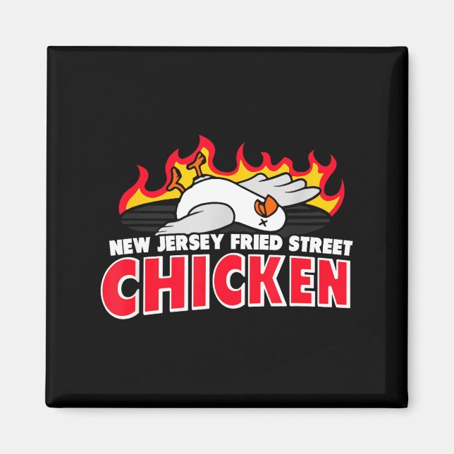 Aimant New Jersey Fried Street Chicken Funny Food  (Devant)