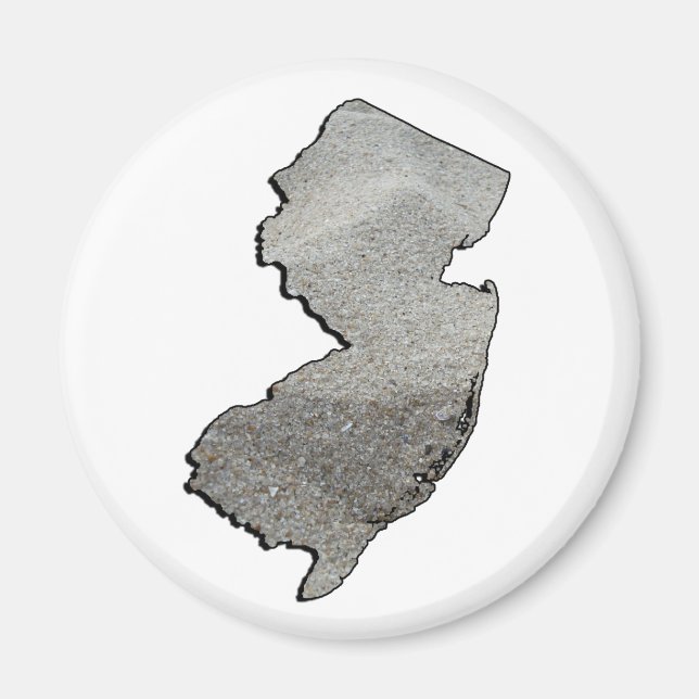 Aimant New Jersey Sandy State Outline (Devant)