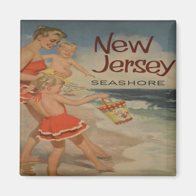 Aimant new jersey shore vacances touristiques vintages (Devant)