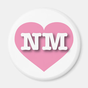 Aimant New Mexico Pink Heart - I love NM