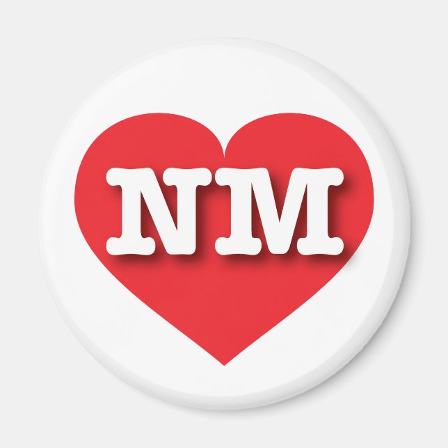 Aimant New Mexico Red Heart - I love NM (Devant)