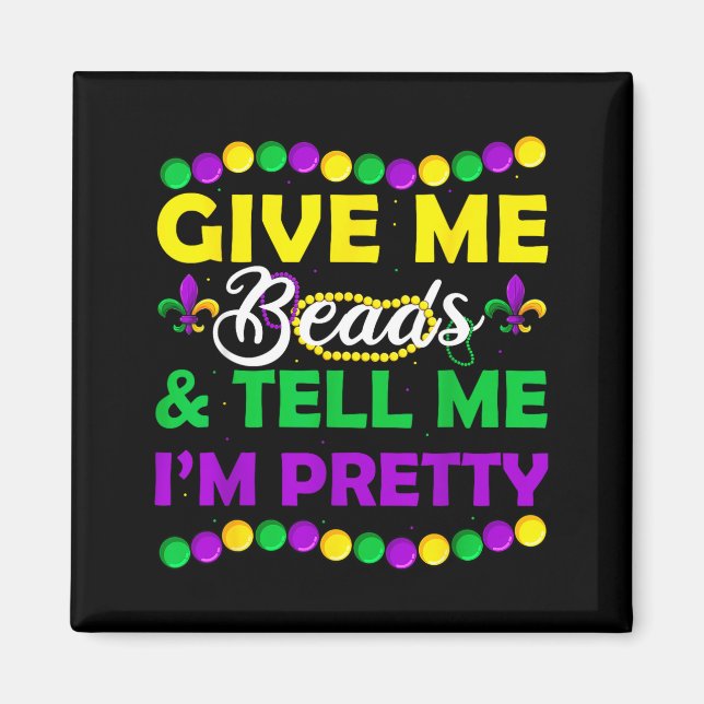 Aimant New Orleans Beads Mardi Gras Party Apparel Funny W (Devant)