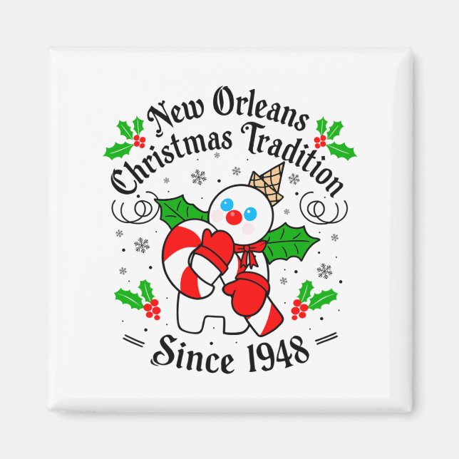 Aimant New Orleans Mr Bingle Christmas Tradition Snowman  (Devant)