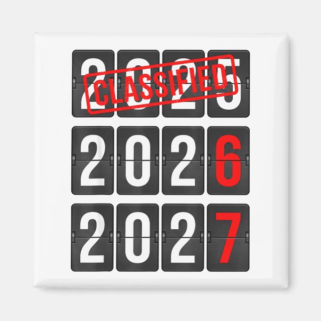 Aimant New Year 67 Six Seven Countdown New Year 2026 2027 (Devant)