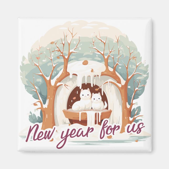 Aimant New year for us (Devant)