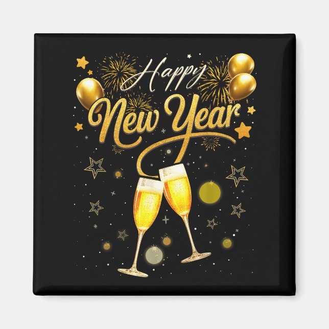 Aimant New Years Eve Party Supplies 2026 Happy New Year F (Devant)
