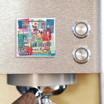 Aimant New York<br><div class="desc">Global Travel I par Farida Zaman. Image feobjets New York with various famous landmarks and iconic element of the city. | SID23322</div>