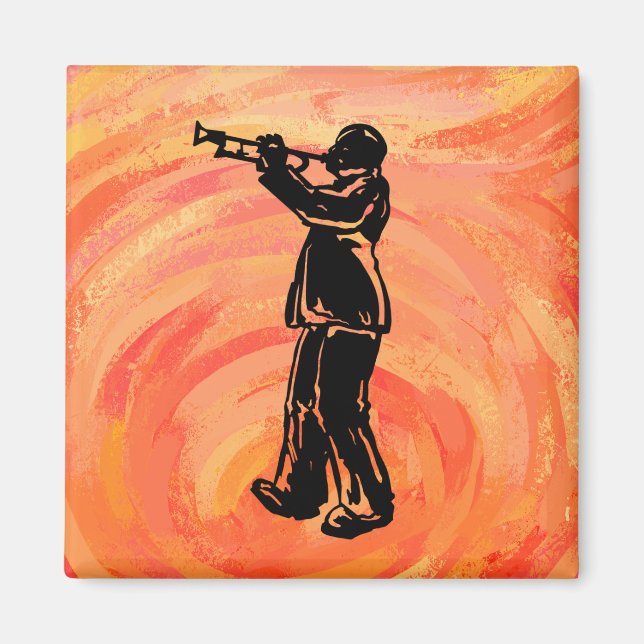 Aimant New York Boogie Nights Trumpet Orange (Devant)