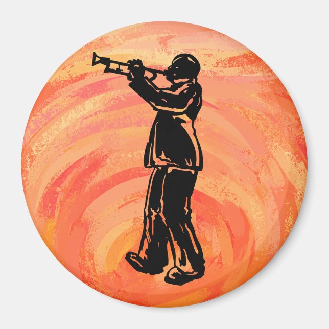 Aimant New York Boogie Nights Trumpet Orange (Devant)