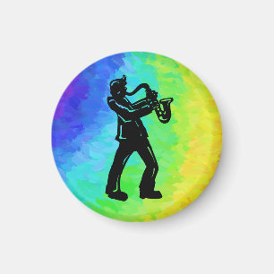 Aimant New York Boogie Nuits Saxophone Rainbow