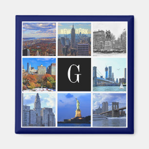 Aimant New York City Skyline 8 Photo Collage