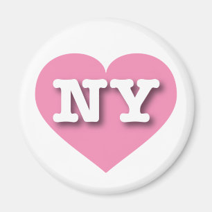 Aimant New York Coeur rose - J'aime NY