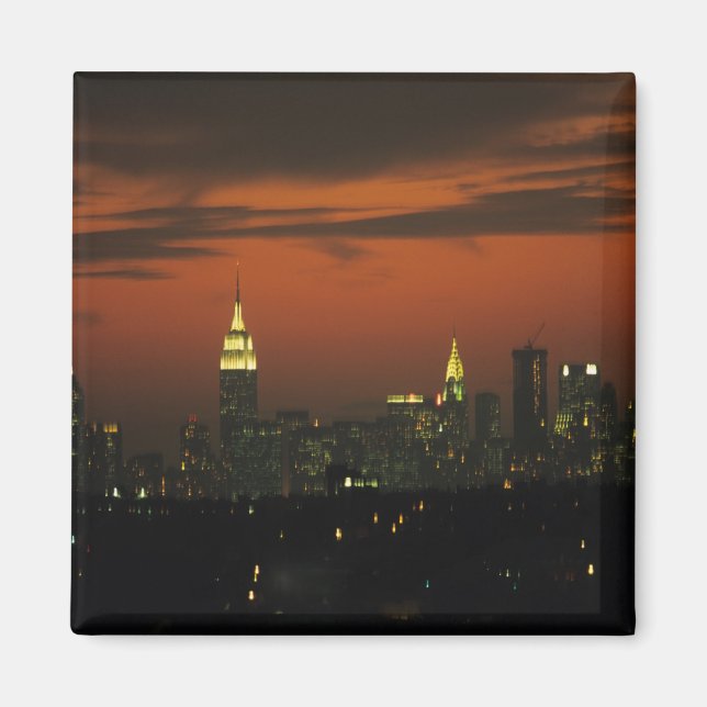 Aimant New York, États-Unis. Skyline de l'Upper Manhattan (Devant)