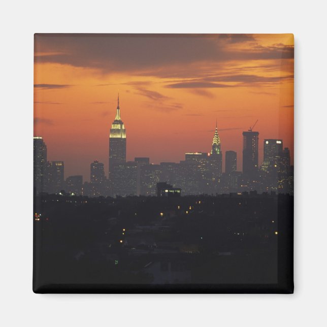 Aimant New York, États-Unis. Skyline de l'Upper Manhattan (Devant)