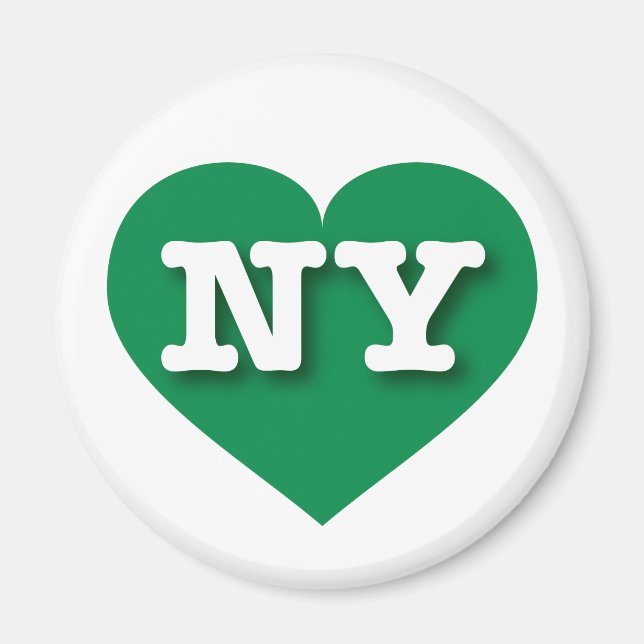 Aimant New York Green Heart - I love NY (Devant)