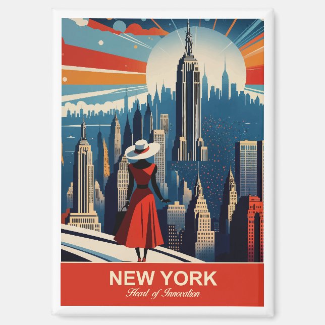 Aimant New York : Le coeur de l'innovation (Recto)