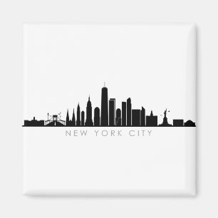Aimant NEW YORK NYC Manhatten USA City Skyline Silhouette