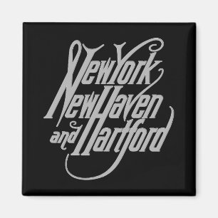 Aimant New York vintage, chemin de fer New Haven et Hartf