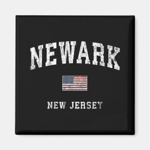Aimant Newark New Jersey Nj Drapeau Américain Vintage Srt
